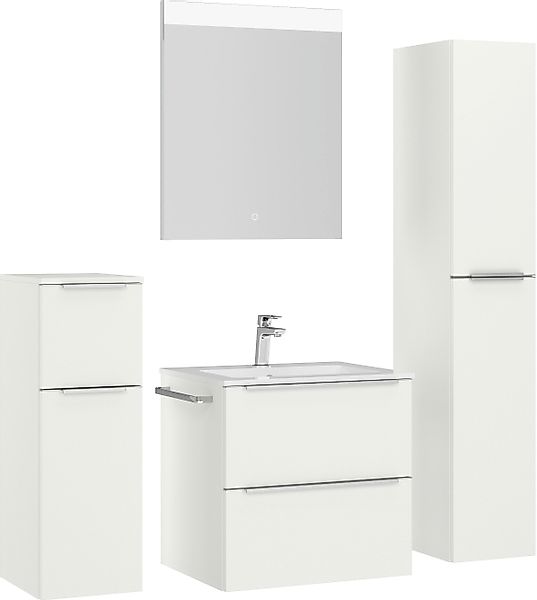 nobilia® Badmöbel-Set »Levere« vormontiert, mit Soft-Close, 4 Stk. tlg. ink günstig online kaufen