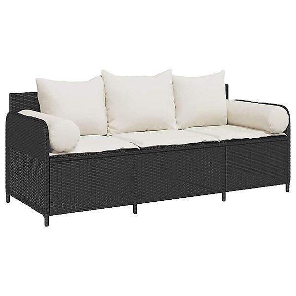 vidaXL Loungesofa Gartensofa mit Kissen 3-Sitzer günstig online kaufen
