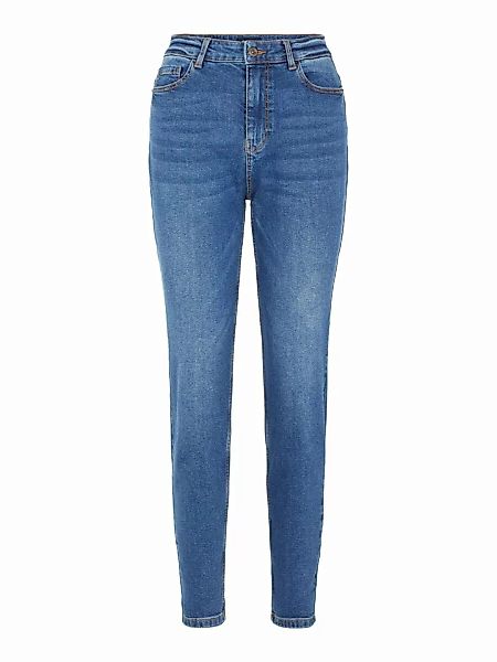 Pieces Kesia Mom High Waist Ankle Jeans XS Dark Blue Denim günstig online kaufen