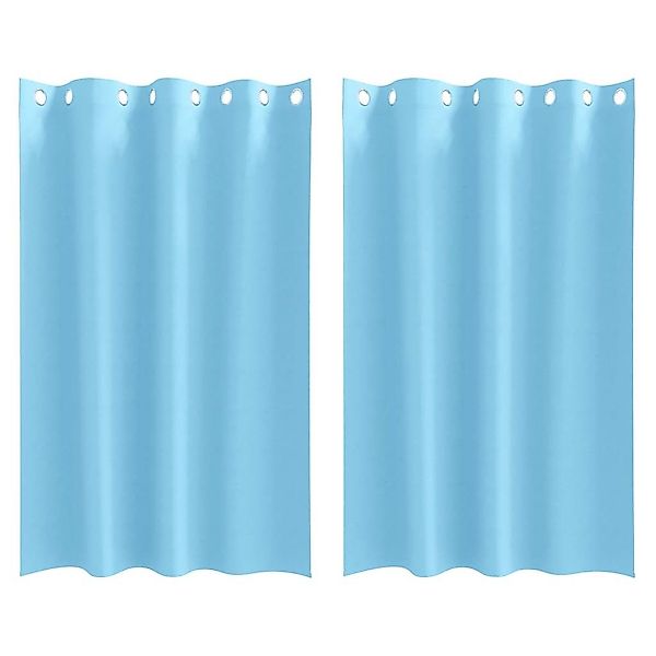 vidaXL Vorhang Verdunkelungsvorhänge Himmelblau Polyester (2 günstig online kaufen