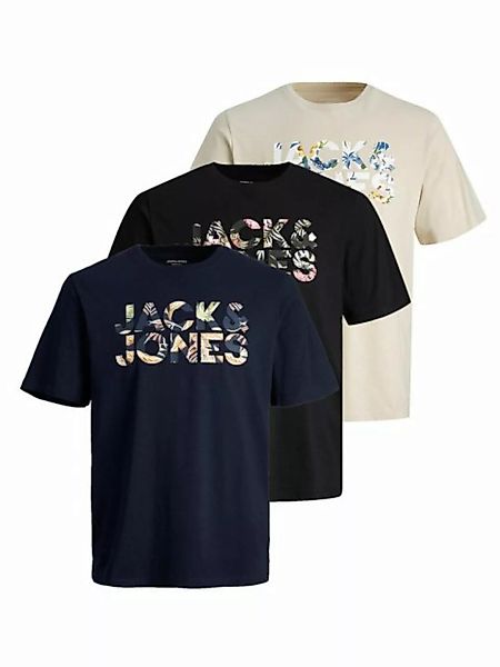 Jack & Jones T-Shirt JACK & JONES Male T-Shirt 3er-Pack Logo Rundhals T-Shi günstig online kaufen