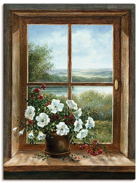 Artland Wandbild "Blumen am Fenster" Arrangements 1 Stk. tlg. als Leinwandb günstig online kaufen
