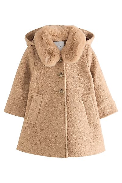 Next Fellimitatmantel Kapuzenmantel mit Wollanteil und günstig online kaufen