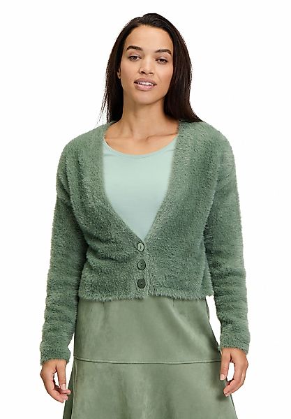 Cartoon Strickjacke "Cartoon Damen Strick-Cardigan mit Knopfleiste", Rippbü günstig online kaufen