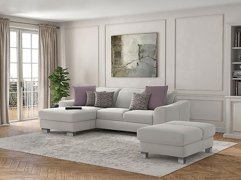 sit&more Ecksofa "Dundee L-Form" mit Federkern und Edelstahlfüßen, wahlweis günstig online kaufen