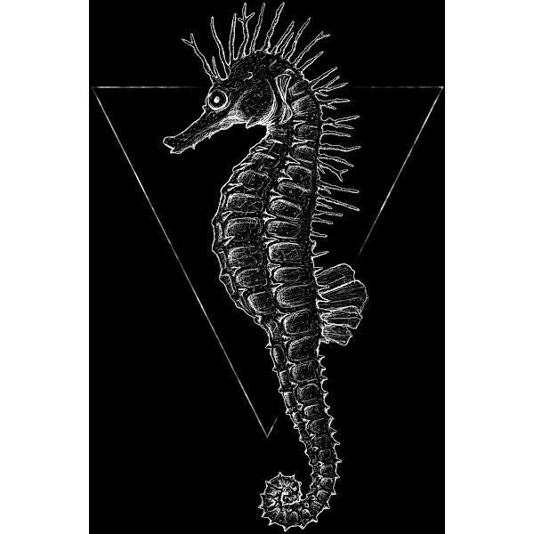 Komar Poster »Sea Horse Black«, Tiere, (1 St.) günstig online kaufen