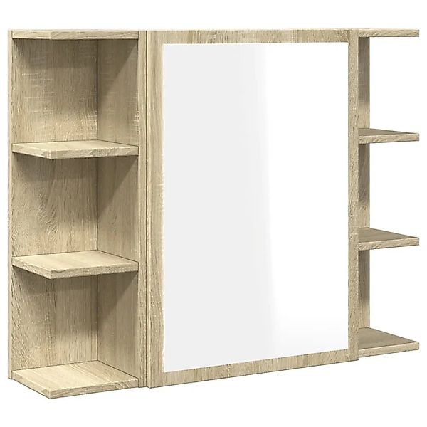 vidaXL Bad-Spiegelschrank Sonoma-Eiche 80x20,5x64 cm Holzwerkstoff 849603 günstig online kaufen