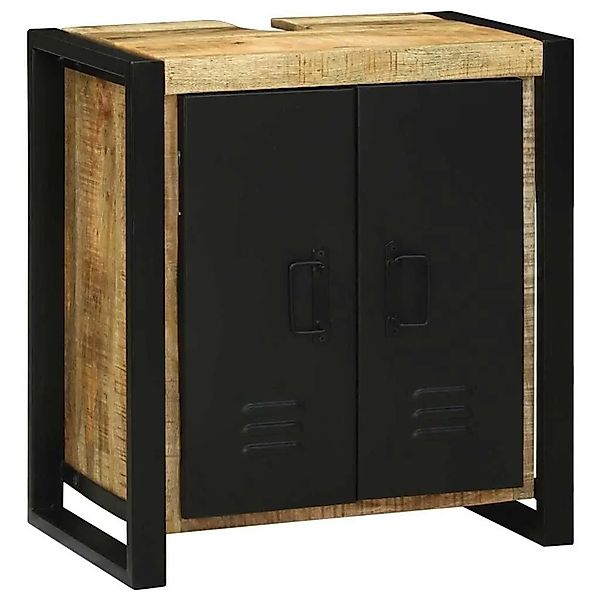vidaXL Waschbeckenschrank Braun 55 x 35 x 60 cm Massivholz Mango 4016010 günstig online kaufen