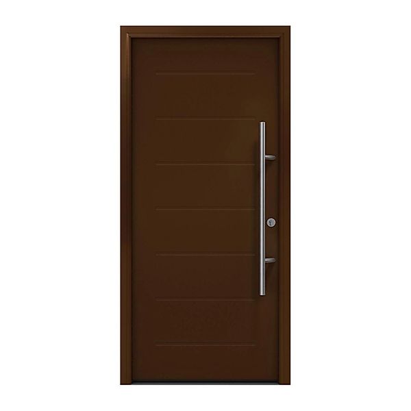 EcoStar Haustür Isopro Secur IPS 015 Terrabraun 110 cm x 210 cm DIN R günstig online kaufen