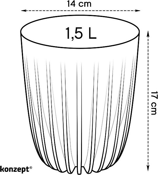 KONZEPT Blumentopf Hoher Blumentopf, Pflanzkübel Groß für Außen, Balkon, Üb günstig online kaufen