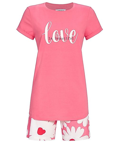 Ringella Pyjama Damen Kurzarm 'love is günstig online kaufen