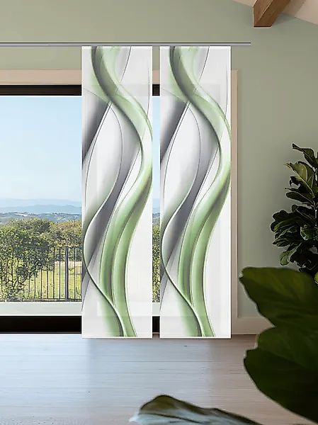 Vision S Schiebegardine »CARA« Paneelwagen 2 Stk. tlg. Schiebevorhang,Bambu günstig online kaufen