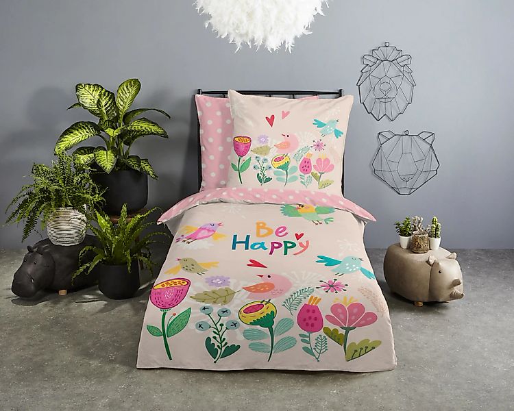 good morning Kinderbettwäsche "Happily" 2 Stk. tlg. Baumwolle, Renforcé, We günstig online kaufen