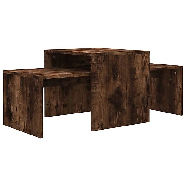vidaXL Couchtisch-Set Räuchereiche 100x48x40 cm Holzwerkstoff 815546 günstig online kaufen