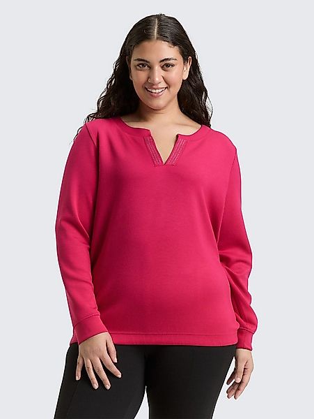 TOM TAILOR PLUS Sweatshirt Strick & Sweatshirts Plus Size - Scuba Sweatshir günstig online kaufen