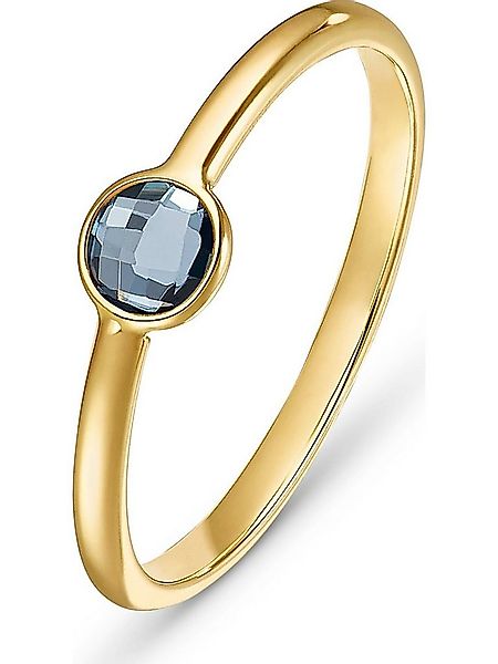 CHRIST Goldring CHRIST Damen-Damenring 375er Gelbgold 1 Topas günstig online kaufen