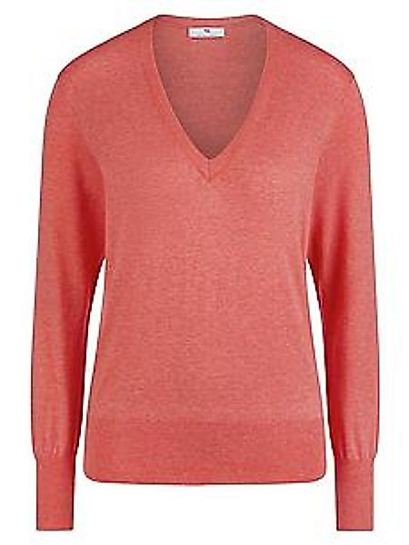V-Pullover Peter Hahn rot günstig online kaufen