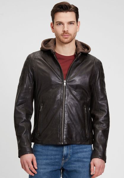 Mauritius Lederjacke "Rylo LAKEV" mit Kapuze Reißverschluss, Reißverschluss günstig online kaufen