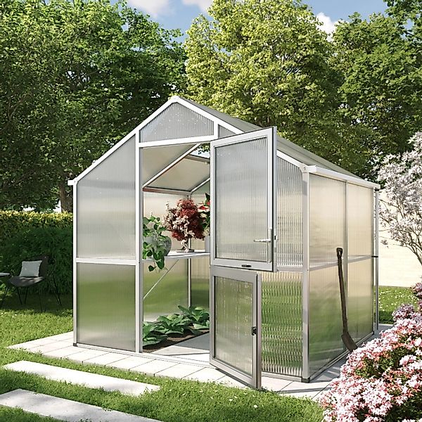 KGT Gewächshaus Alu blank 5,06 m² günstig online kaufen