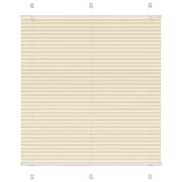 vidaXL Plissee Creme 115x150 cm Stoffbreite 114,4 cm Polyester 4015299 günstig online kaufen