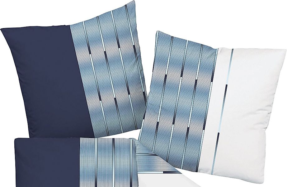 Janine Kissenbezüge Kissenbezug, Streifen günstig online kaufen