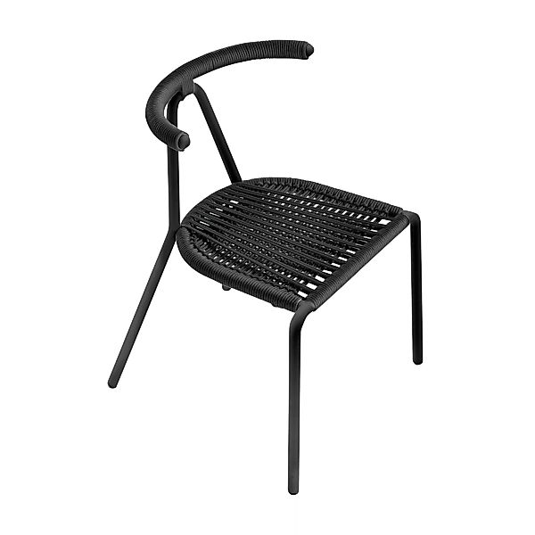 B-Line - Toro Stuhl Sitzfäche geflochten - schwarz/geflochtene Schnüre/BxHx günstig online kaufen