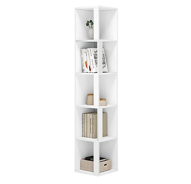 EUGAD Eckregal, 1-tlg., offenes Bücherregal schmal, mit 5 Fächern günstig online kaufen