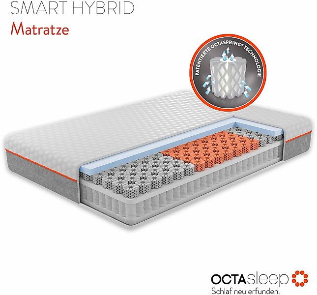 OCTAsleep Taschenfederkernmatratze "Octasleep Smart Hybrid Matress" 23 cm h günstig online kaufen
