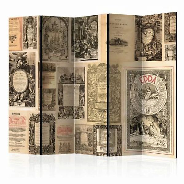 artgeist Paravent Vintage Books II [Room Dividers] mehrfarbig Gr. 225 x 172 günstig online kaufen