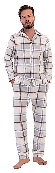 Vienetta Schlafanzug Herren Fleece Pyjama (2 tlg) Modisches Design günstig online kaufen