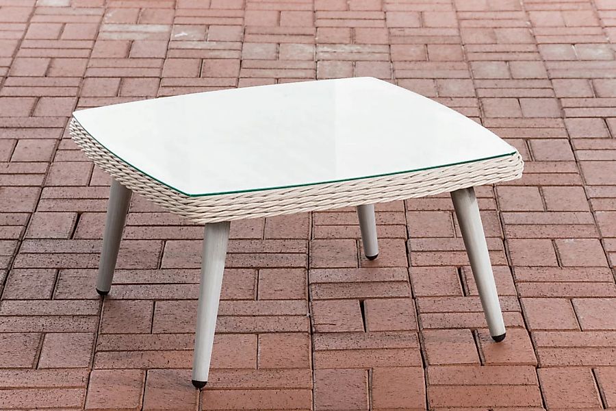 Tisch Ameland Rundrattan 30 cm perlweiß günstig online kaufen
