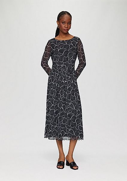 s.Oliver Midikleid Kleid Mesh-Kleid mit U-Boot-Ausschnitt günstig online kaufen