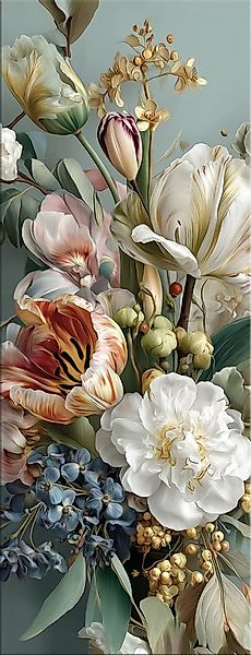 artissimo Glasbild Glasbild 30x80cm Bild aus Glas Blumenmotiv Salbei Wandbi günstig online kaufen