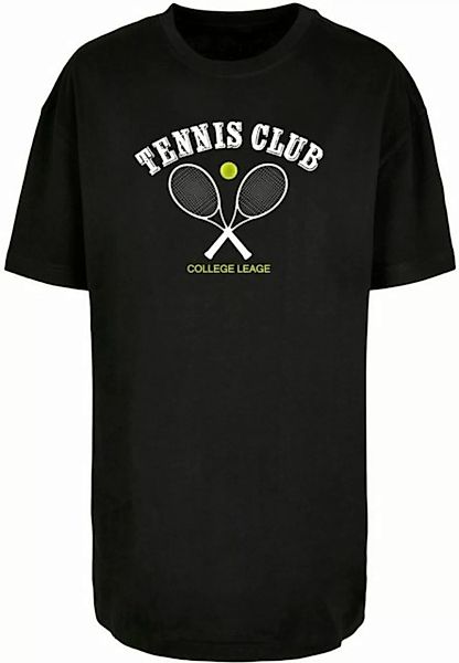 Merchcode T-Shirt Merchcode Damen Ladies Tennis Club Boyfriend Tee (1-tlg) günstig online kaufen