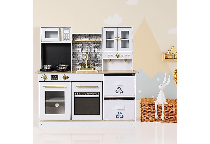 TLGREEN Kinder-Küchenset Spielküche mit Licht und Sound, (Kinderküche Holz, günstig online kaufen