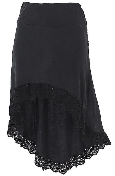 Guru-Shop Minirock Psytrance Goa Pixi Minirock mit Spitze - schwarz alterna günstig online kaufen