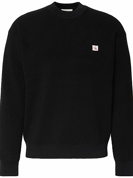 Calvin Klein Jeans Rundhalspullover "LS EZ COTTON WAFFLE CRWNK SWTR 9", Run günstig online kaufen