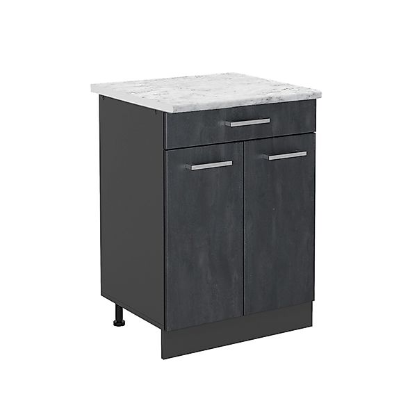 Vicco Unterschrank R-Line, Schwarz Beton/Anthrazit, 80 günstig online kaufen