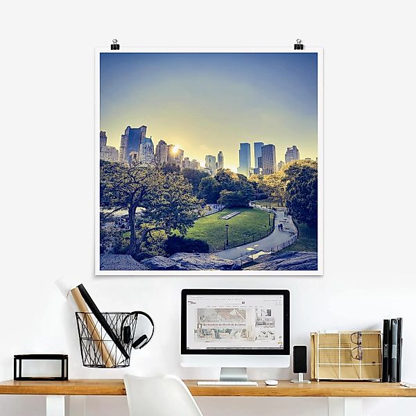 Poster - Quadrat Peaceful Central Park günstig online kaufen