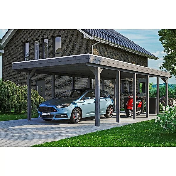 Carport Friesland Schiefergrau 397 x 860 cm mit EPDM-Dach günstig online kaufen