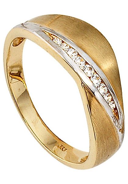 JOBO Goldring, 333 Gold bicolor mit Zirkonia günstig online kaufen