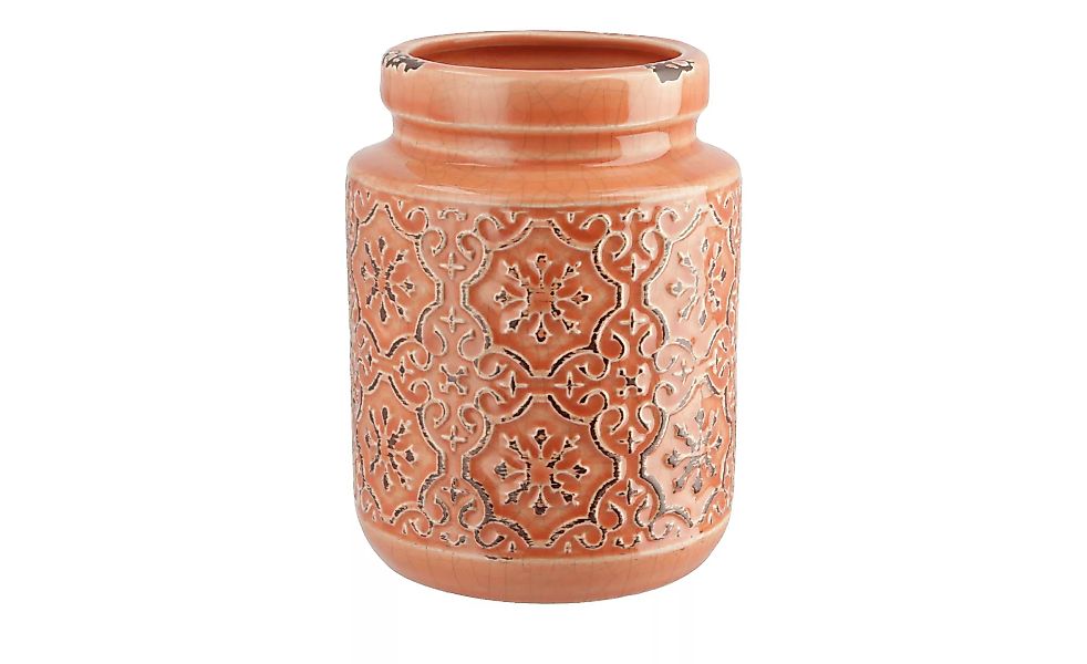 Vase - orange - Steinzeug - 13,1 cm - Dekoration > Vasen - Möbel Kraft günstig online kaufen
