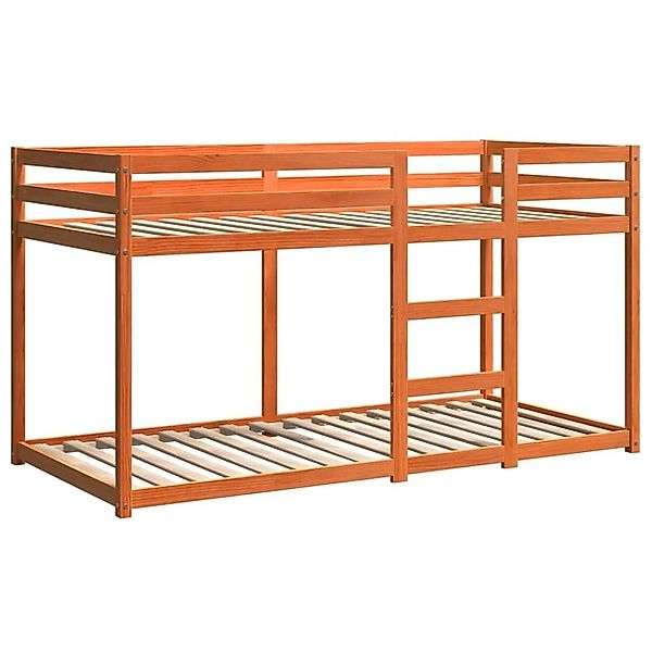 vidaXL Etagenbett Wachsbraun 75x190 cm Massivholz Kiefer 844830 günstig online kaufen