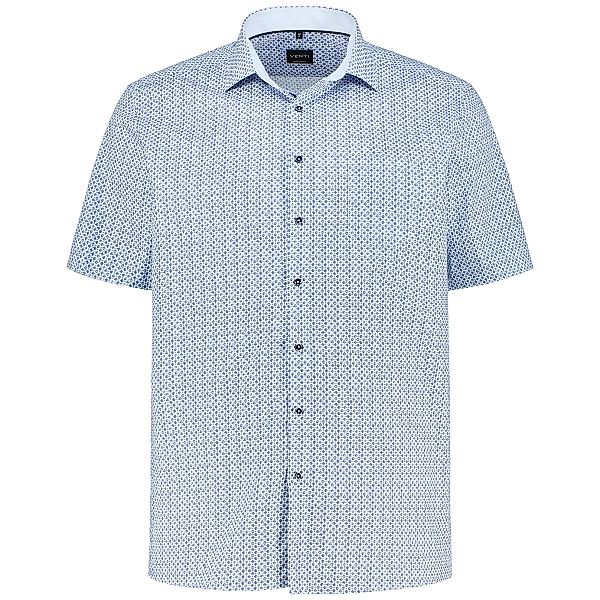 VENTI Businesshemd mit Allover-Muster Farbe blau Größe: 50 günstig online kaufen