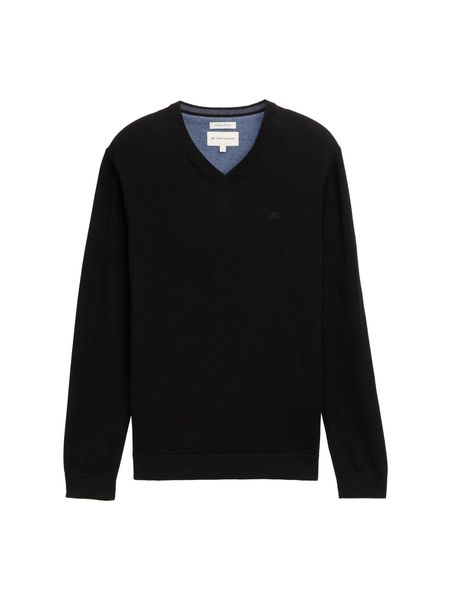 Tom Tailor Herren Pullover BASIC V-NECK KNIT - Relaxed Fit günstig online kaufen