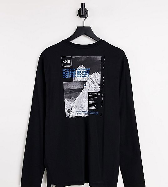 The North Face – Collage – Langärmliges Shirt in Schwarz/Blau, exklusiv bei günstig online kaufen