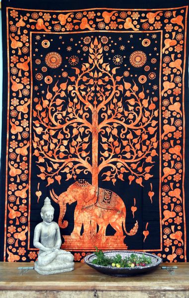 Guru-Shop Tagesdecke Boho-Style Wandbehang, indische Tagesdecke günstig online kaufen
