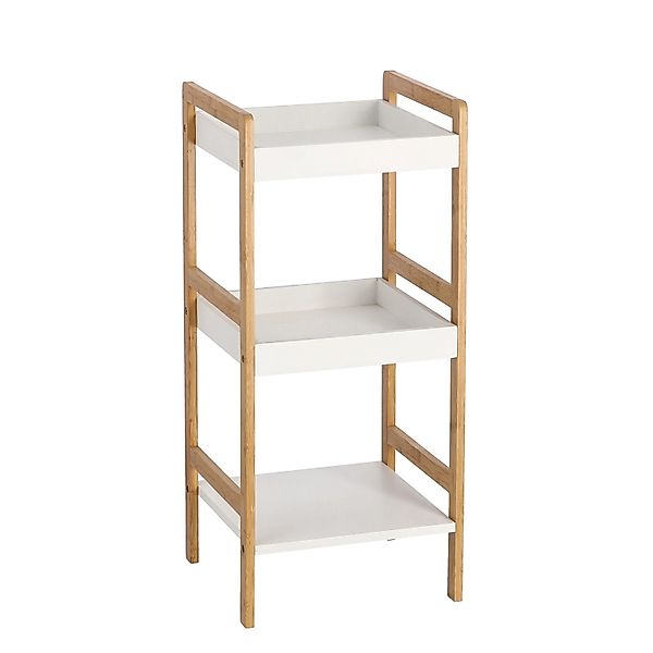 Standregal weiß Bambus B/H/T: ca. 36x80x33 cm günstig online kaufen