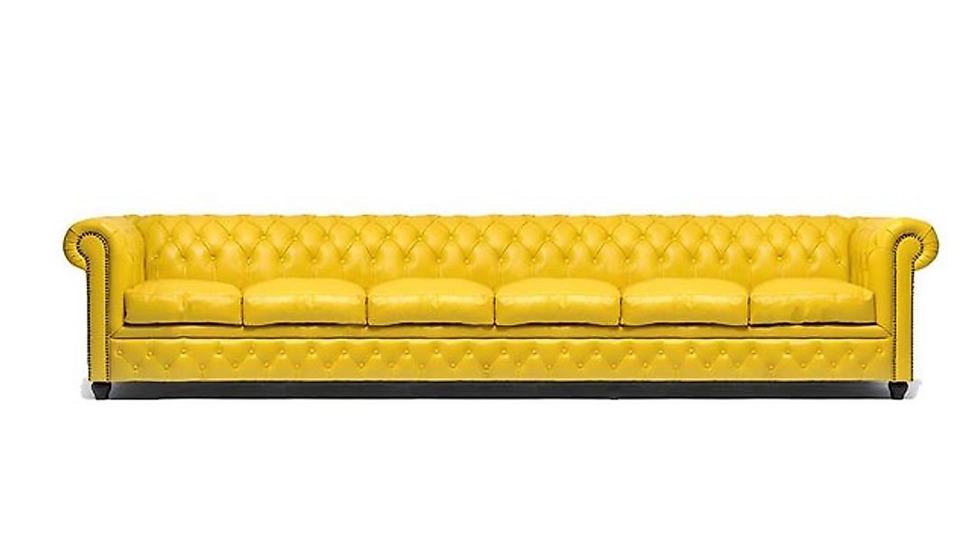 Xlmoebel Chesterfield-Sofa Großes Sofa Club Lounge in Übergröße Gelb Möbel günstig online kaufen