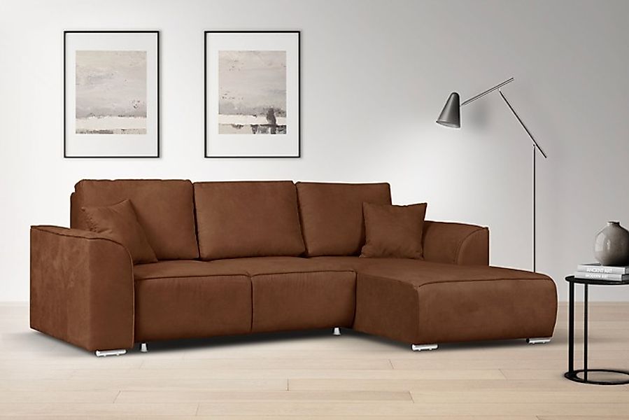 INOSIGN Ecksofa »BEATRICE optionale Schlafsofa mit Bettkasten, B/T/H: 265/1 günstig online kaufen